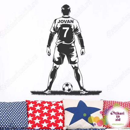 Fudbaler sa imenom i brojem