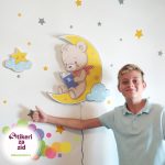 Dečija lampa Meda čita na mesecu - Slika 3