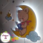 Dečija lampa Meda čita na mesecu - Slika 6