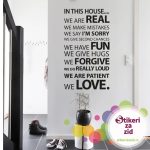 Ispis " In this house"